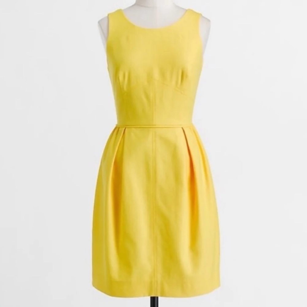 Jcrew Basketweave yellow shift dress Size 0